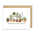 thumbnail image 1 of Happy Birthday Card for Plant Lovers – Cheerful Potted Plants Design – Blank Inside, Envelope Included – Perfect for Gardeners, Friends, and Green Thumb Enthusiasts, 1 of 3