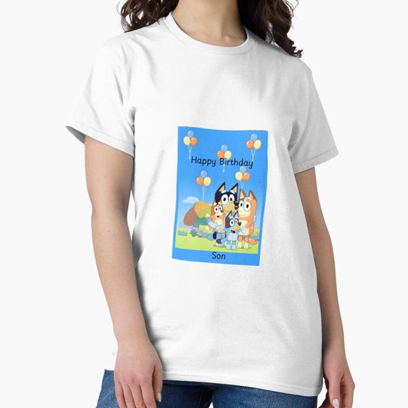 Happy Birthday Card Whimsical Celebration Party Balloon Gift Typography T-Shirt