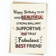 thumbnail image 1 of Happy Birthday Card for Best Friend – Beautiful and Supportive Design – Perfect for Celebrating Strong Bonds – Envelope Included, 1 of 3