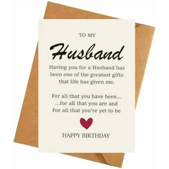 Happy Birthday Card for Husband,Sweet Birthday Gifts for Husband from Wife,Unique Birthday Decoration,Love Cards$$Office