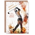 thumbnail image 1 of Happy Birthday Card to a Special Brother Golf Lover Tee Shot Driver Swing Golfing, 1 of 3