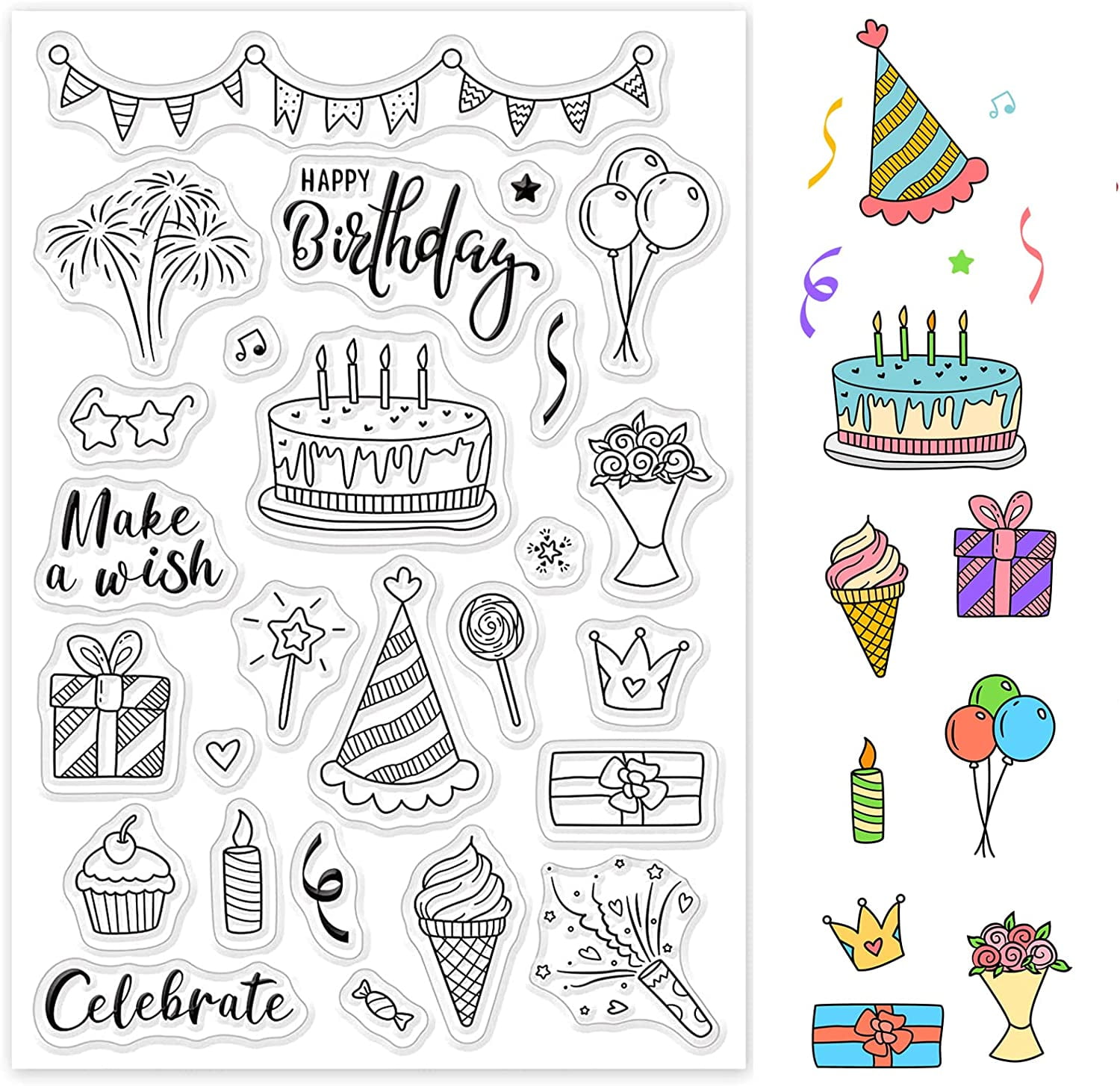 15x17cm New Happy Birthday Transparent Clear Silicone Stamps for DIY  Scrapbooking/Card Making/Kids Crafts Decoration Supplies - AliExpress