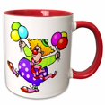 thumbnail image 1 of 3drose, Happy Birthday Clown, 15oz Two-tone Red Mug, 1 of 6