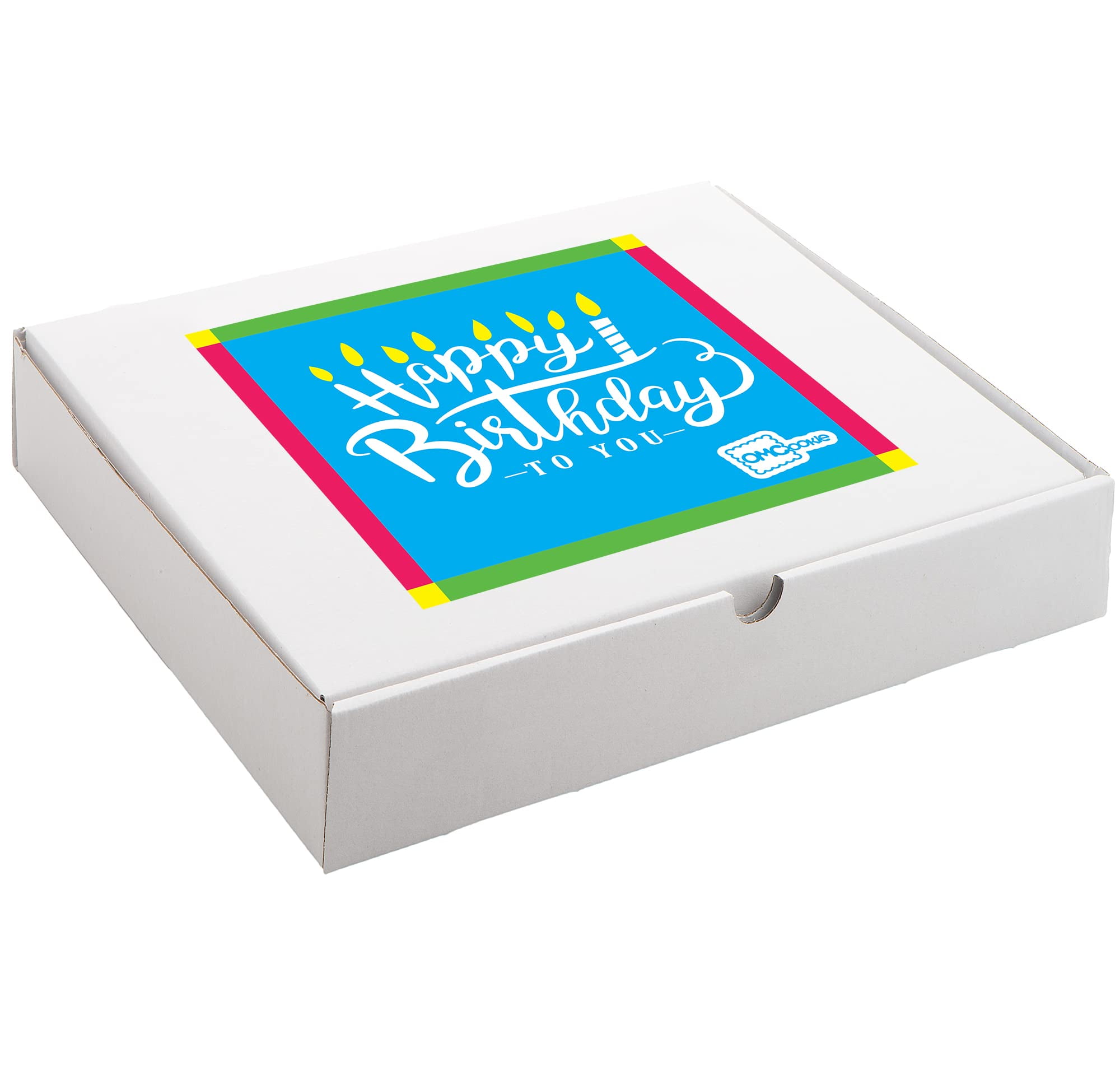 Happy Birthday Cookies FEV6 24 PACK INDIVIDUALLY WRAPPED Party Favors Gift Basket for Kids Men Women | Decorated Sugar Cookie Gift Box | Nut Free