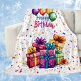 thumbnail image 1 of Happy Birthday Cooling Blanket, Lightweight Breathable Summer Throw Blanket with Double Sided Cold Effect, Colorful Balloon Gifts Patterns Picnic Beach Blankets Bed Sheet for Hot Sleepers 50"x60", 1 of 8
