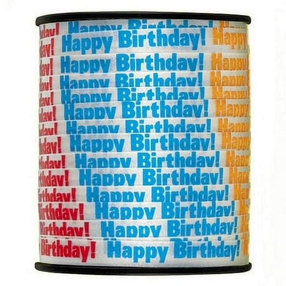Happy Birthday Curling Ribbon (Pack of 16)