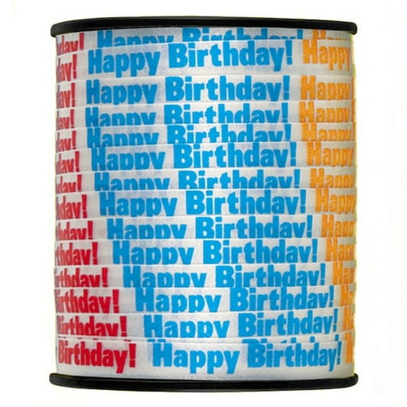 Happy Birthday Curling Ribbon, 75 Yd. by Unique | Michaels (Pack of 8)