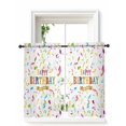 thumbnail image 1 of Happy Birthday Curtains 54 Inch Length, Sheer Curtains for Bedroom Living Room Window Colorful Words Rod Pocket Voile Drapes Kitchen Curtains Small Half Window 52"x54" 2 Panels, 1 of 7