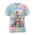 thumbnail image 1 of Happy Birthday Cute Kitten British Shorthair with Cake Gifts Party Hat All Over Print 3D Shirt Unisex Merch Cat Lover Kitten Owner Gifts - 00029, 1 of 6