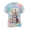 thumbnail image 1 of Happy Birthday Cute Kitten Manx with Cake Gifts Party Hat All Over Print 3D Shirt Unisex Merch Cat Lover Kitten Owner Gifts - 00029, 1 of 6