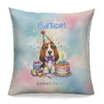 thumbnail image 1 of Happy Birthday Cute Puppy Basset Hound with Cake Gifts Party Hat Pillowcase Double Sided Bassets Dog Breed Lovers Gifts Idea Pillow Case Covers - 00029, 1 of 3