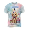 thumbnail image 1 of Happy Birthday Cute Puppy Goldendoodle with Cake Gifts Party Hat All Over Print 3D Shirt Unisex Merch Doodle Dog Lover Gifts Idea - 00029, 1 of 6