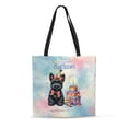 thumbnail image 1 of Happy Birthday Cute Puppy Scottish Terrier with Cake Gifts Party Hat All Over Print 3D Canvas Tote Bag Scottie Dog Lover Gifts Reusable Handbag - 00029, 1 of 5