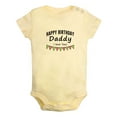thumbnail image 1 of Happy Birthday Daddy I love You Novelty Rompers For Babies, Newborn Baby Unisex Bodysuits, Infant Jumpsuits, Toddler 0-24 Months Kids One-Piece Oufits (Yellow, 0-6 Months), 1 of 4