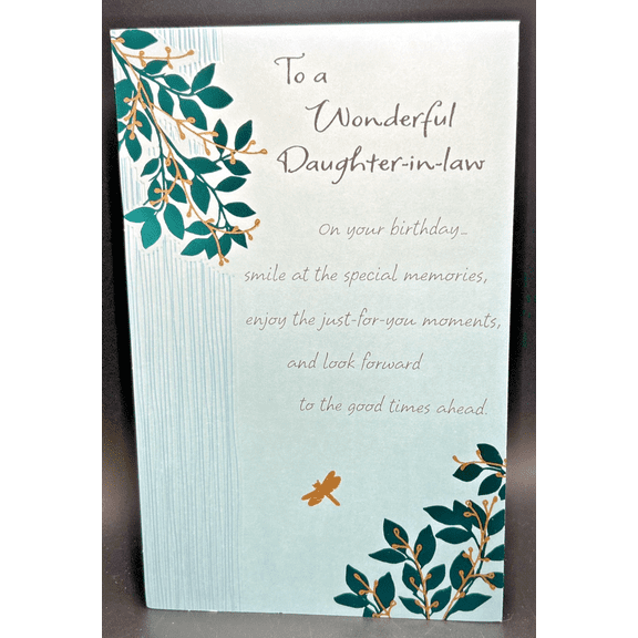 Happy Birthday Daughterinlaw Greeting Card w/Envelope
