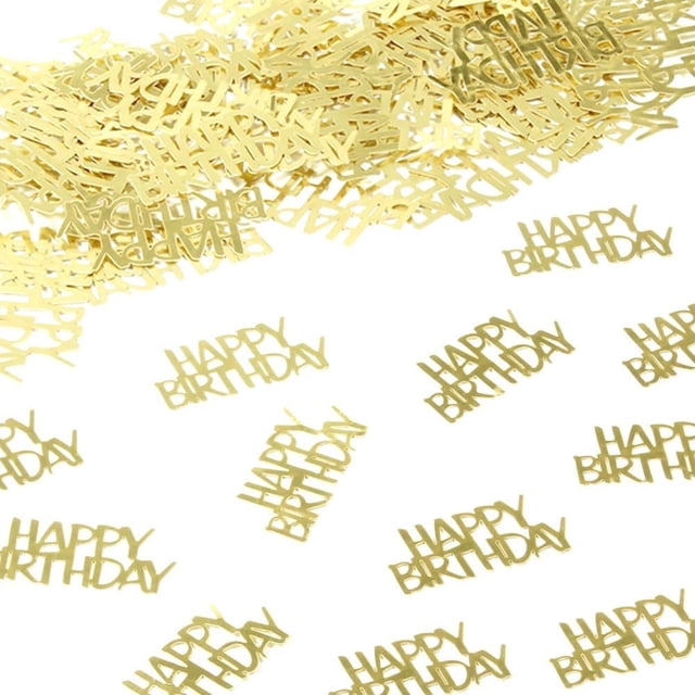 Happy Birthday Decorations 100pc Gold Happy Birthday Confetti Birthday ...