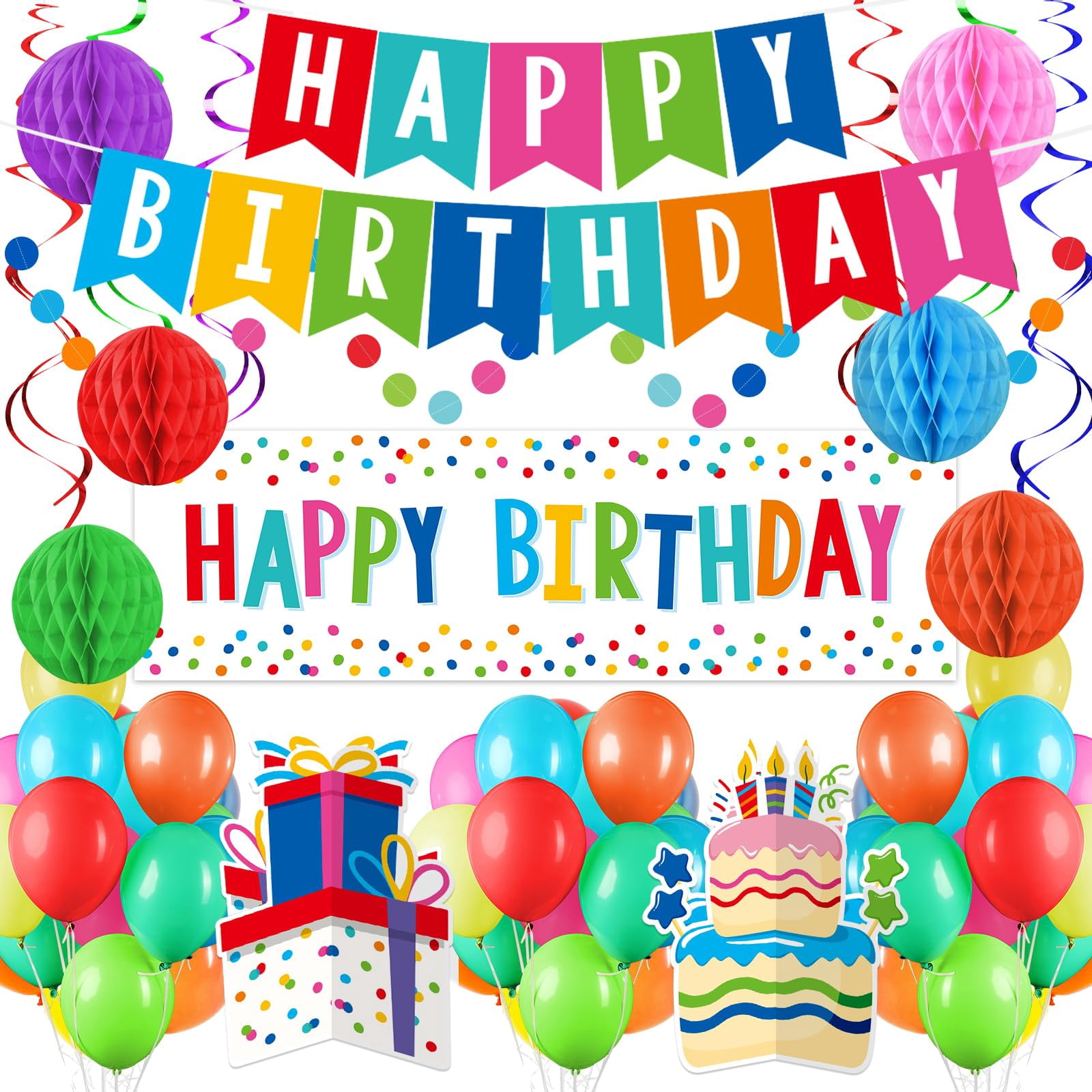 LINGTEER 12th Birthday Swirl Streamers & Banner Set - Western Cowboy Party Decorations