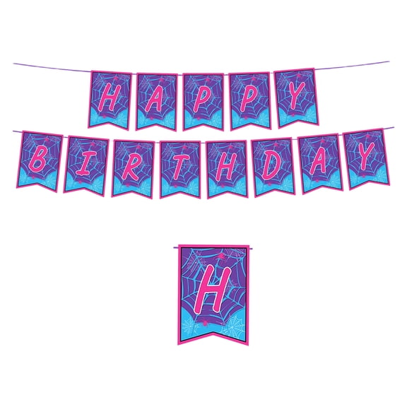 Happy Birthday Decorations Pink, Web, Blue Birthday Decorations, Birthday Party Decorations, Pennant Banner, 13 Pc, Pink Paper Plates, 9 In, Event Space Styling