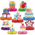thumbnail image 1 of Happy Birthday Decorations Set - Colorful Birthday Themed Honeycomb Centerpiece, Table Decoration for Kids' Birthday Party Supplies, 1 of 8