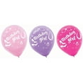 thumbnail image 1 of Happy Birthday Doll Latex Balloons (6ct), 1 of 1