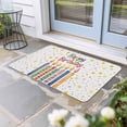 thumbnail image 1 of Happy Birthday Door Mat Indoor Outdoor, Colorful Star Funny Celebration Non Slip Welcome Mat with Rubber Backing, Absorbent Fabric Front Door Mats Entryway Rug for Home Patio Entrance 24"x36", 1 of 9