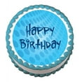 thumbnail image 1 of Happy Birthday Edible Frosting Sheet Photo Image Cake Topper - Blue, 1 of 1