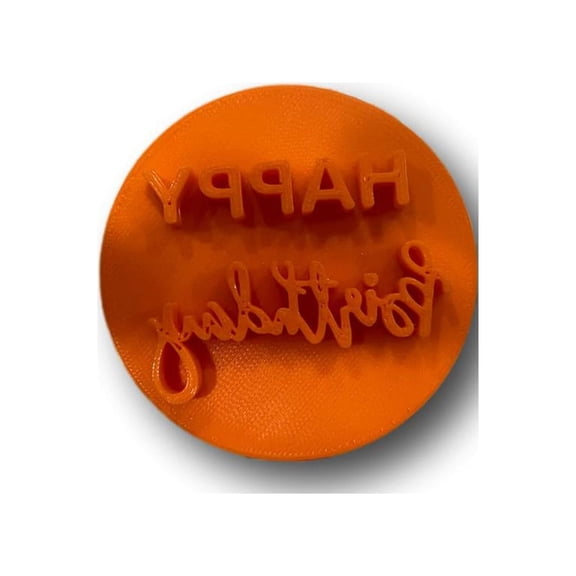 Happy Birthday Embosser/Stamp Cake Cookie Embosser, Icing Stamp