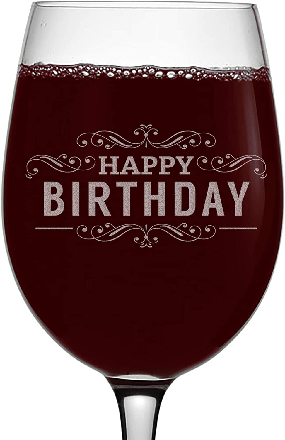 Spotted Dog Company Happy Birthday 16 oz Stemmed Wine Glasses 2 set -  Walmart.com