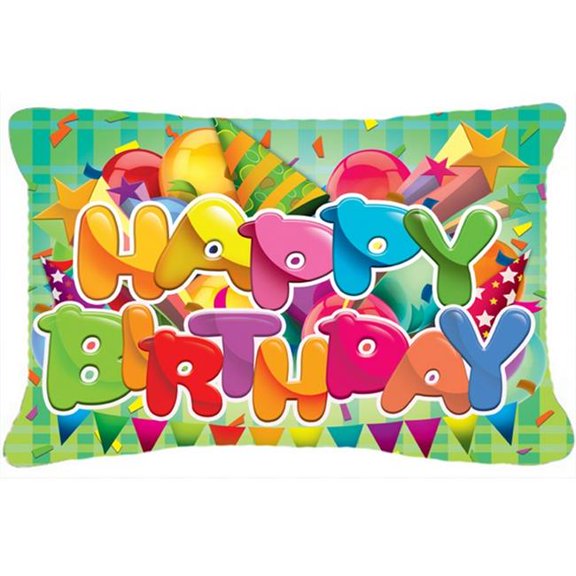 Happy Birthday Fabric Decorative Pillow