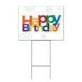 thumbnail image 1 of Happy Birthday Fireworks (18" x 24") Yard Sign, Includes Metal Step Stake, 1 of 6