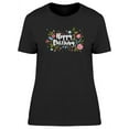 thumbnail image 1 of Happy Birthday, Floral T-Shirt Women -Image by Shutterstock, Female Small, 1 of 2
