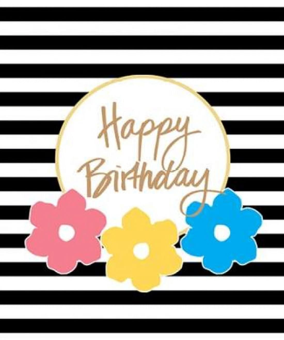 Happy Birthday Flowers Canvas Art - Linda Woods (20 x 24)