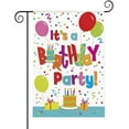 thumbnail image 1 of Happy Birthday Garden Flag Double Sided, Balloon Small Mini Flag, Present Anniversary Celebrate Party Holiday Yard Outdoor Decoration 12.5 x 18 Inch(White 2), 1 of 1