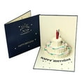 Happy Birthday Gift Card 3D Pop Up Greeting Postcard Warm Friend Kids