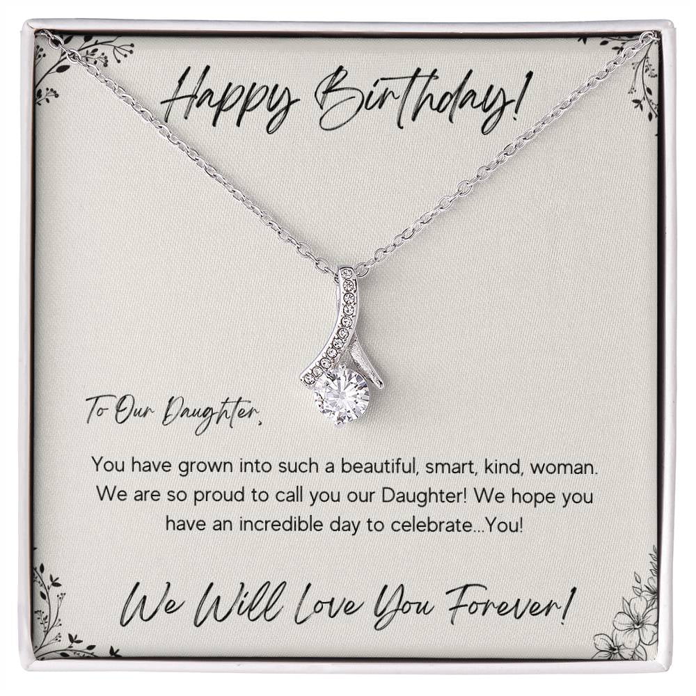 Mother's Day Gift from Daughter 14K White Gold Finish / Standard Box