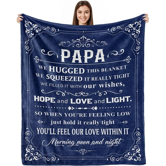 Happy Birthday Gifts for Dad for He Unique Fathers Day Thanksgiving Valentines Day for Men to My Papa Decorations Throw Blanket Soft Bed Flannel…… (mom, 60x50 inch)