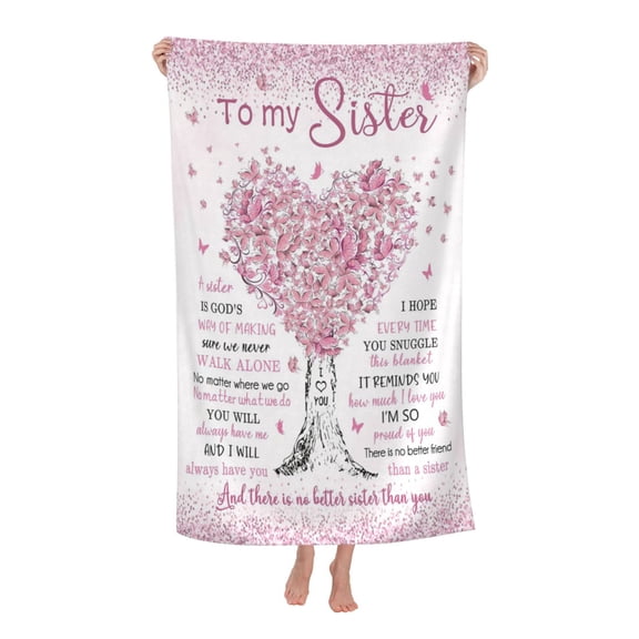 Happy Birthday Gifts For Sister Bath Towel Soft and Highly Absorbent for Adults