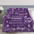 thumbnail image 1 of Happy Birthday Gifts for Women/Her Friendship Purple Throw Blanket 80" x 60" Perfect for Wife Mom Grandma, It Adds Elegance to Birthday Decor, A Unique, Wife Birthday Gift Ideas, 1 of 5
