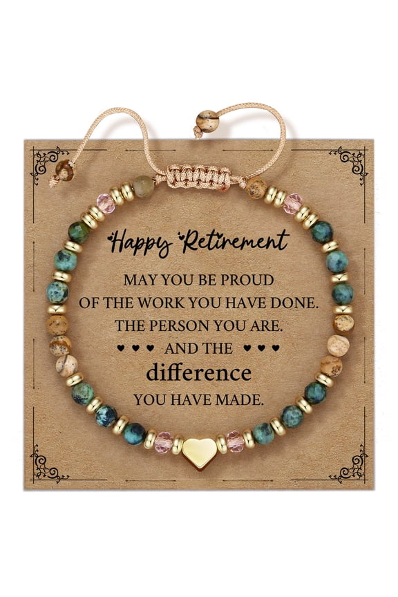 Happy Birthday Gifts for Women, Best Friend Friendship BFF Bestie Bracelets, Sister Gift from Sister, Turquoise Bracelet, Retirement Mom Gifts