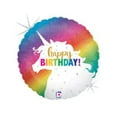 thumbnail image 1 of Happy Birthday Glittering Unicorn 18 Inch Foil Mylar Balloon [36882], 1 of 2