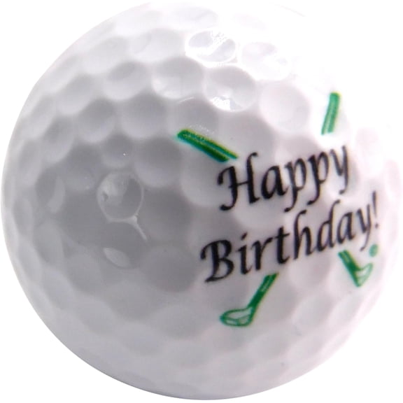 Happy Birthday Golf Ball Birthday Novelty Golfer Present for Dad or Golfing Fan One Standard Size Unit$$Sport & Recreation Other