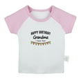 thumbnail image 1 of Happy Birthday Grandma I Love You Novelty T shirt For Baby, Newborn Babies T-shirts, Infant Tops, 0-24M Kids Graphic Tees Clothing (Short Pink Raglan T-shirt, 12-18 Months), 1 of 4