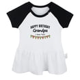 thumbnail image 1 of Happy Birthday Grandpa I Love You Novelty Dresses For Baby, Newborn Babies Skirts, Infant Princess Dress, 0-24M Kids Graphic Clothes (Black Raglan Dresses, 12-18 Months), 1 of 4