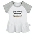 thumbnail image 1 of Happy Birthday Grandpa I Love You Novelty Dresses For Baby, Newborn Babies Skirts, Infant Princess Dress, 0-24M Kids Graphic Clothes (Gray Raglan Dresses, 0-6 Months), 1 of 4