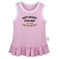 thumbnail image 1 of Happy Birthday Grandpa I Love You Novelty Dresses For Baby, Newborn Babies Skirts, Infant Princess Dress, 0-24M Kids Graphic Clothes (Pink Sleeveless Dresses, 0-6 Months), 1 of 4