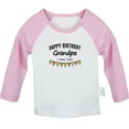 thumbnail image 1 of Happy Birthday Grandpa I Love You Novelty T shirt For Baby, Newborn Babies T-shirts, Infant Tops, 0-24M Kids Graphic Tees Clothing (Long Pink Raglan T-shirt, 18-24 Months), 1 of 4