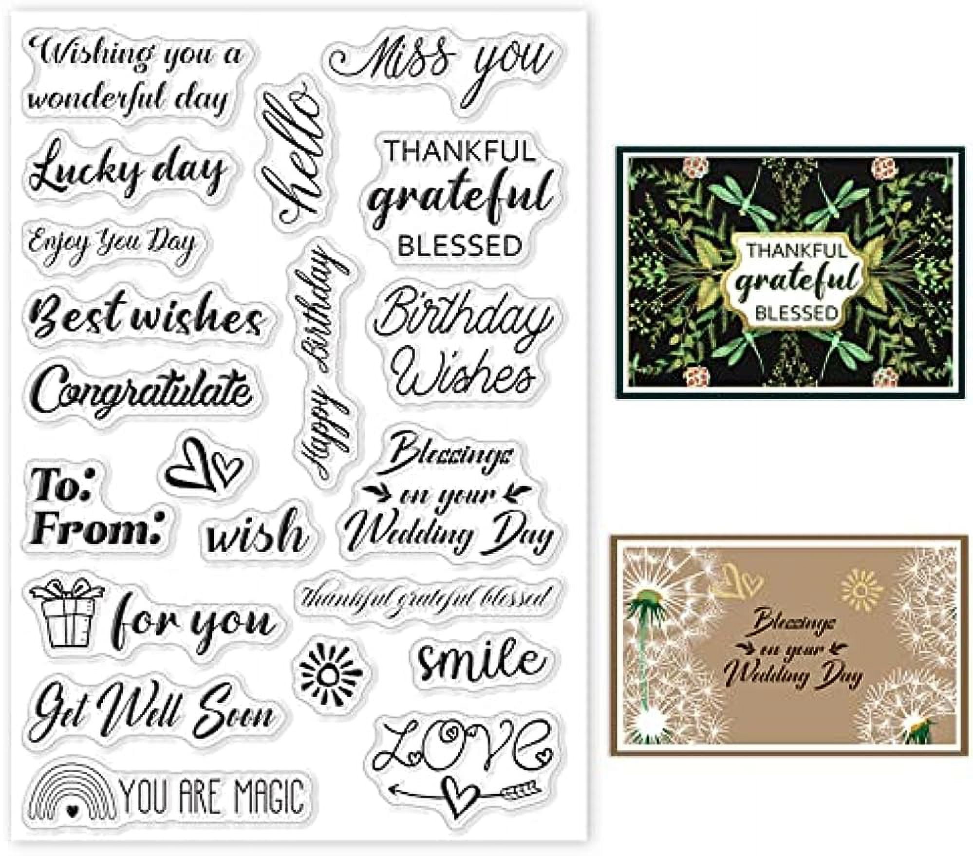 GLOBLELAND Christian Clear Stamps for Card Making Decorative Inspirational  Words Easter Transparent Silicone Stamps for DIY Scrapbooking Supplies