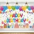 thumbnail image 1 of Happy Birthday Groovy Banner Backdrop Sign for Girls Boys,Happy Birthday Decorations Backdrop,Birthday Party Supplies Photo Background for Children, 1 of 6