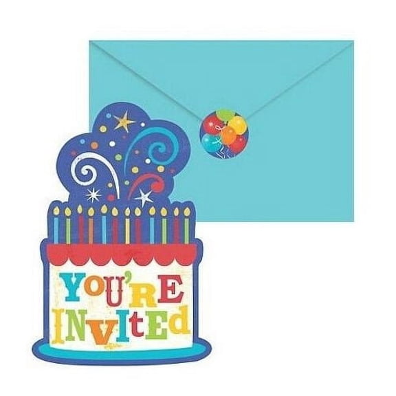 Happy Birthday Invitations w/ Envelopes (20ct)