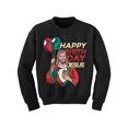 thumbnail image 1 of Happy Birthday Jesus Christmas Sweater for Kids Xmas Sweatshirt for Boys Girls Children Funny Jesus Holiday Outfit, 1 of 4